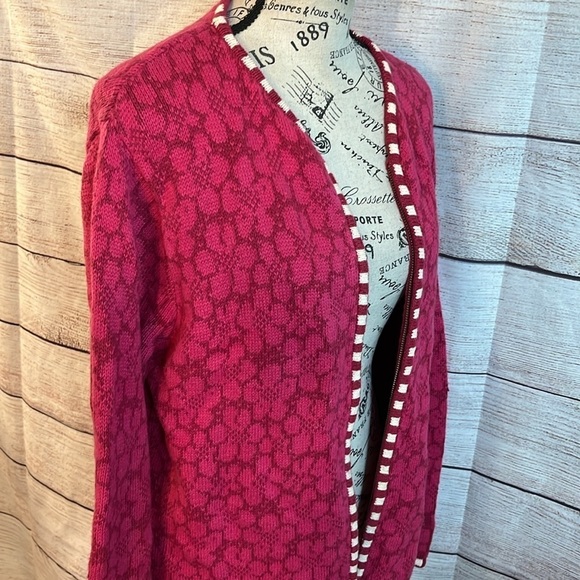 Vintage Nomadic Traders Cardigan Sweater Front Zipper Size Large Ramie/Cotton - Picture 6 of 9